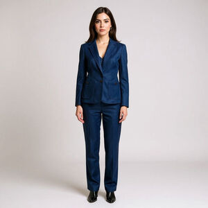 Laurenté Vintage Blue Polyester Suit